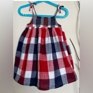 Plaid Kids Dress - Red, Blue, White